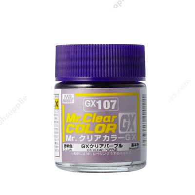 Mr. Color GX Clear Purple Gloss Paint - High-Quality Model & Hobby Paint for Airbrushing, Miniatures, and DIY Crafts - Perfect for Scale Models, Gundam, and Custom Projects