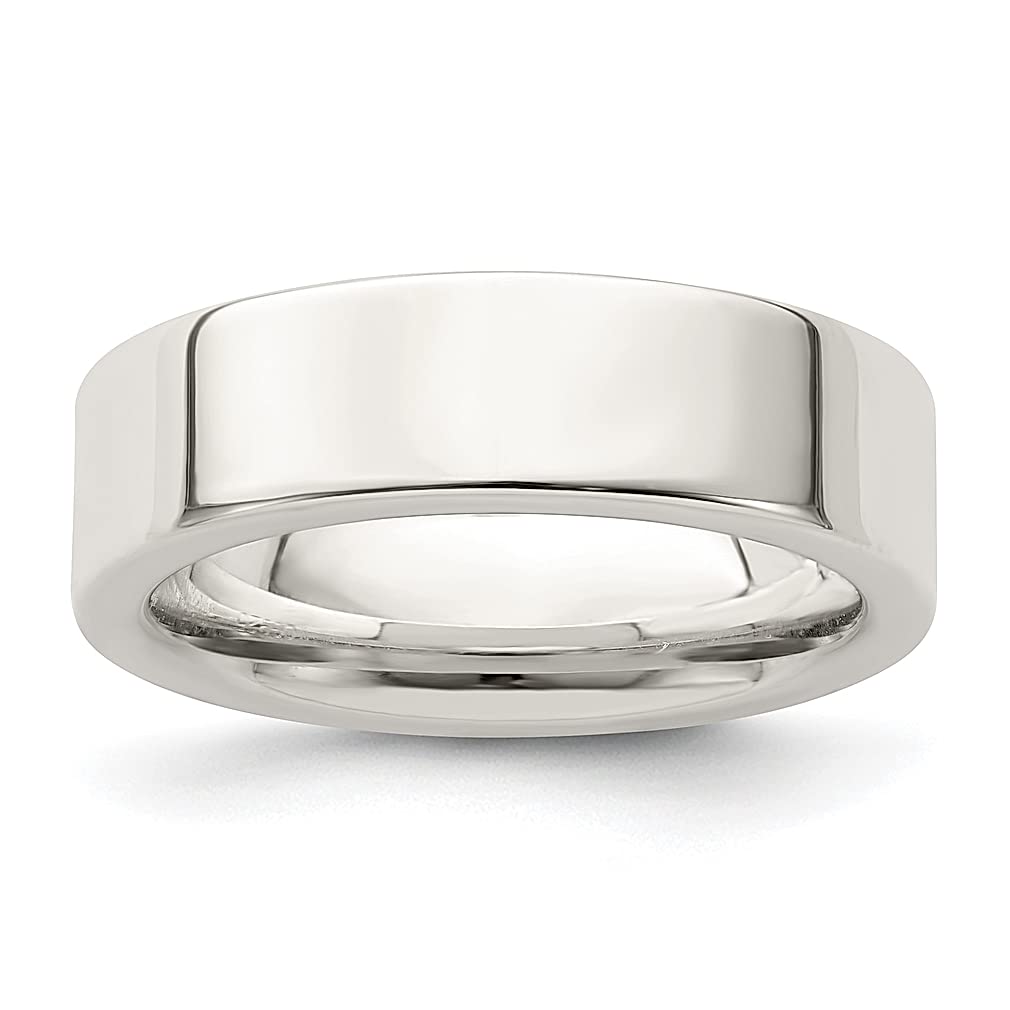 925 Sterling Silver 6mm Comfort Fit Flat Wedding Band Ring - Size 10.5 Classic Fine Jewelry for Women | Perfect Anniversary, Engagement & Wedding Gift for Her | Everyday Wear & Special Occasions