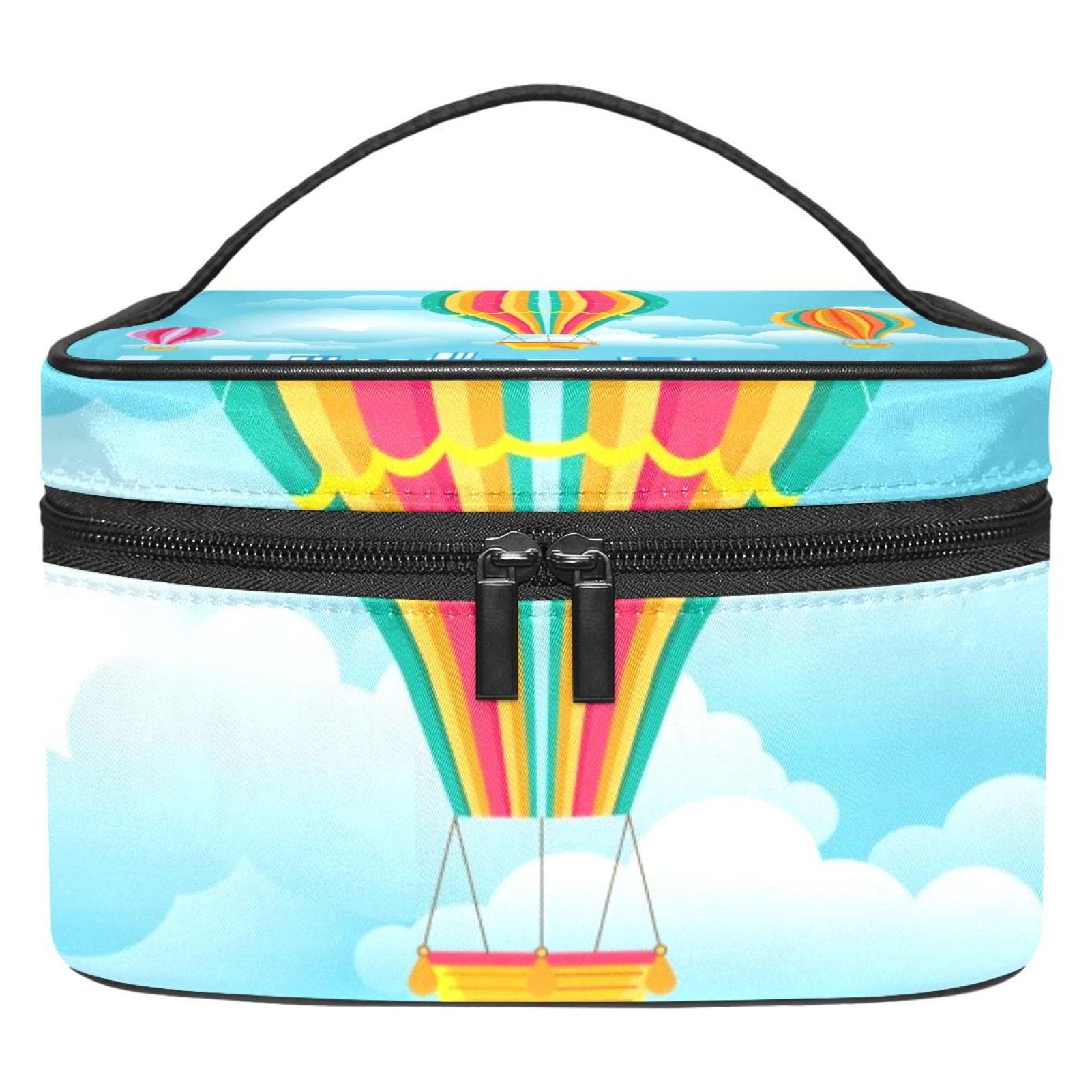 Hot Air Balloon Makeup Bag - Portable Travel Cosmetic Pouch for Women | Waterproof & Durable | Perfect for Travel, Gym, and Daily Use