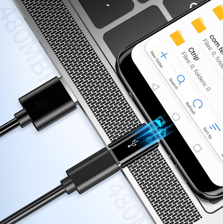 4 Pack USB Type C to Micro USB Adapter - Fast Charging & Data Sync Compatible with Samsung Galaxy A04e/A05s/A05/S23 Ultra/S24 - USB-C Male to Micro USB Female Converter for Phone Charging & File Transfer