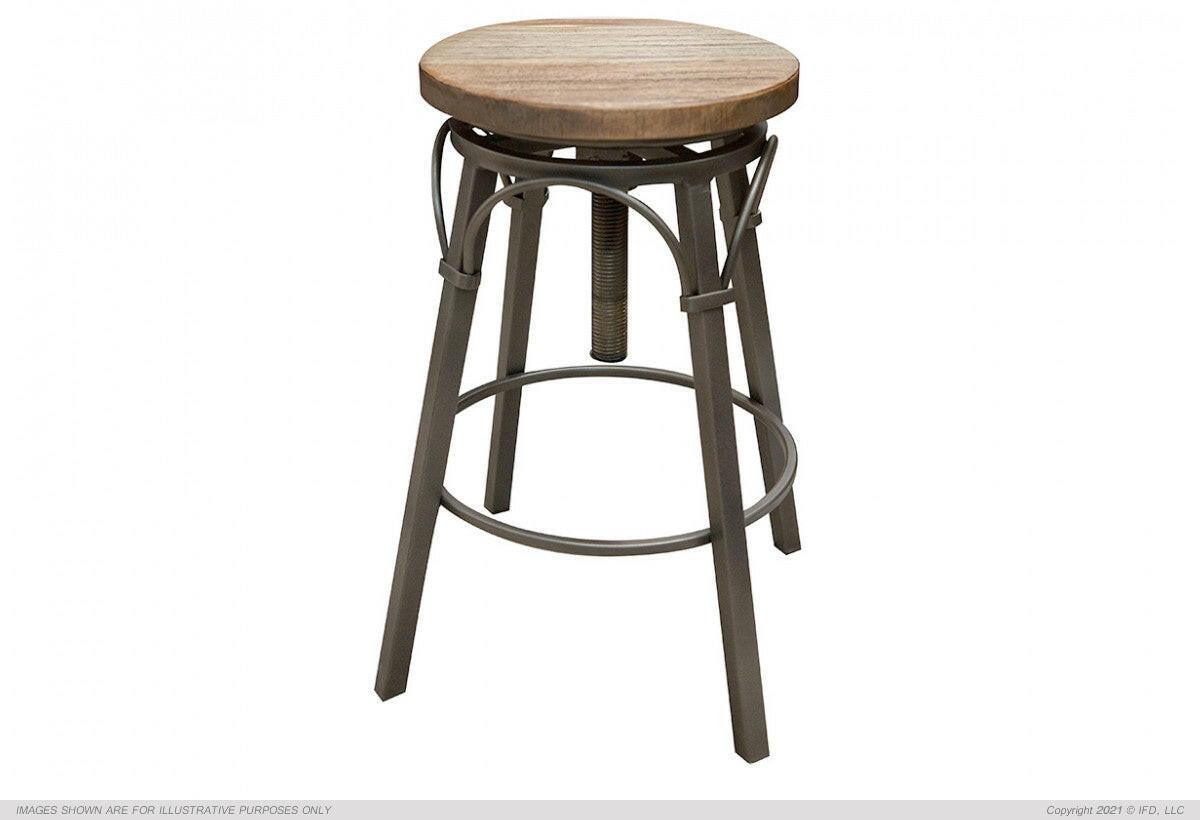 Marquez Barstool IFD1141STL2430 - Modern Counter Height Bar Stool with Steel Frame & PU Cushion - Perfect for Kitchen Island, Home Bar & Breakfast Nook