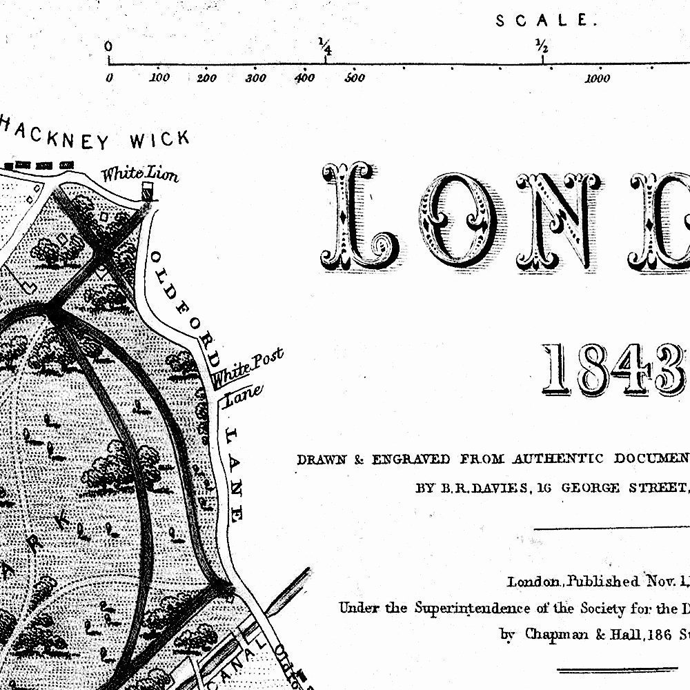 London Map Print Wall Art - Home & Office Decor for Living Room
