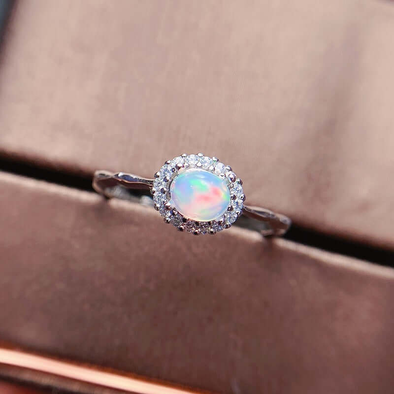 18K Gold Opal Ring for Libra Birthstone - Elegant Zodiac Jewelry Gift for Women | Perfect for Birthdays, Anniversaries & Special Occasions