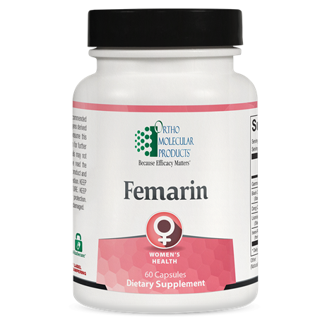 OrthoMolecular Products Femarin - Women's Hormone Balance Supplement for Menopause & PMS Relief - Supports Mood, Energy & Sleep - Natural Menopause Support for Hot Flashes & Night Sweats - Ideal for Daily Wellness & Hormonal Health