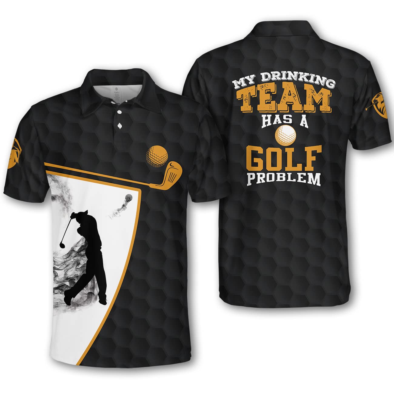 Pologen Funny Golf Shirts for Men - Moisture Wicking Dry Fit Polo with Humorous Designs - Perfect Gift for Golfers & Casual Wear - Ideal for Golf Courses, Parties and Weekend Outings