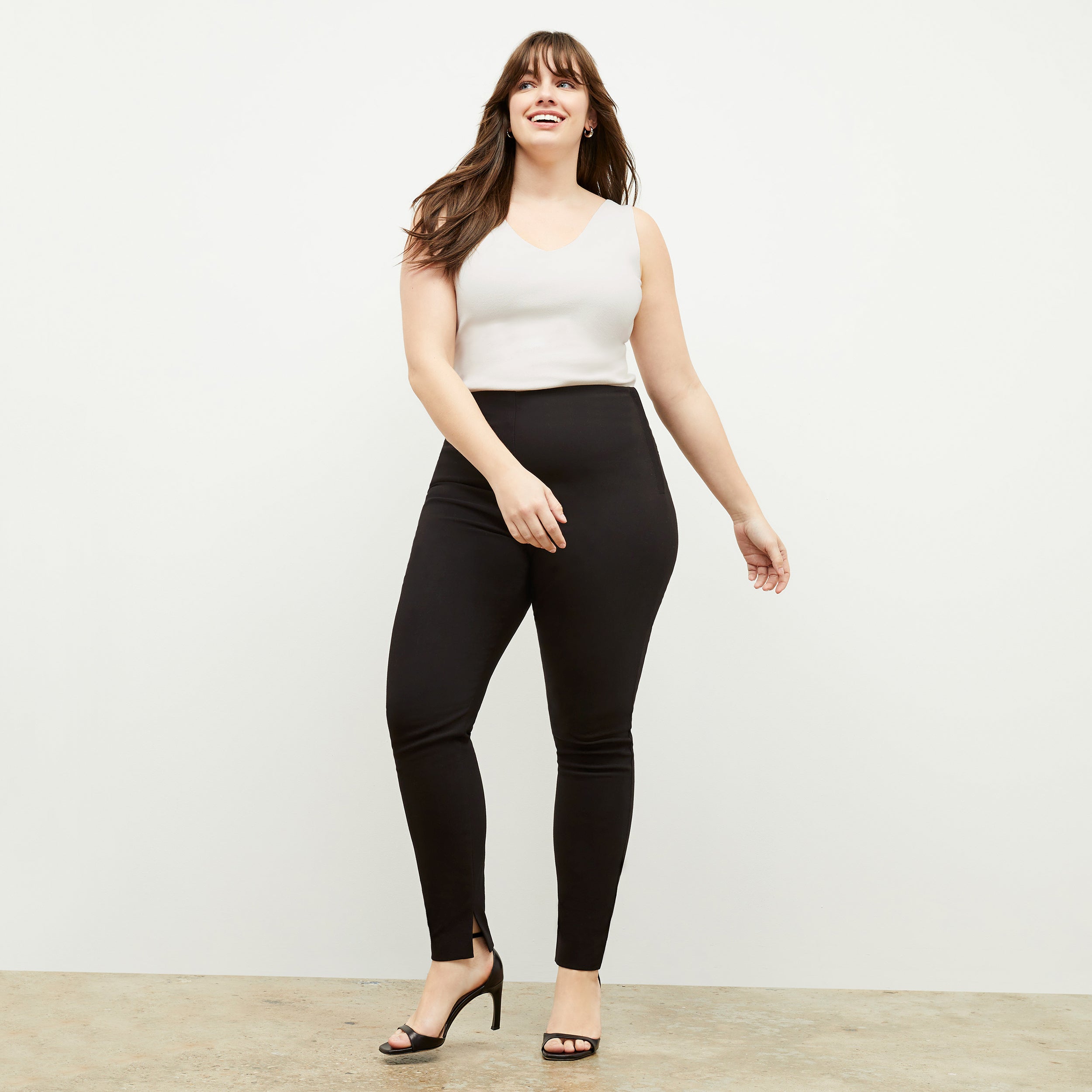 Skinny Foster PowerStretch Pants for Women - Slim Fit Stretchable Activewear in Black | Perfect for Yoga, Running & Gym Workouts