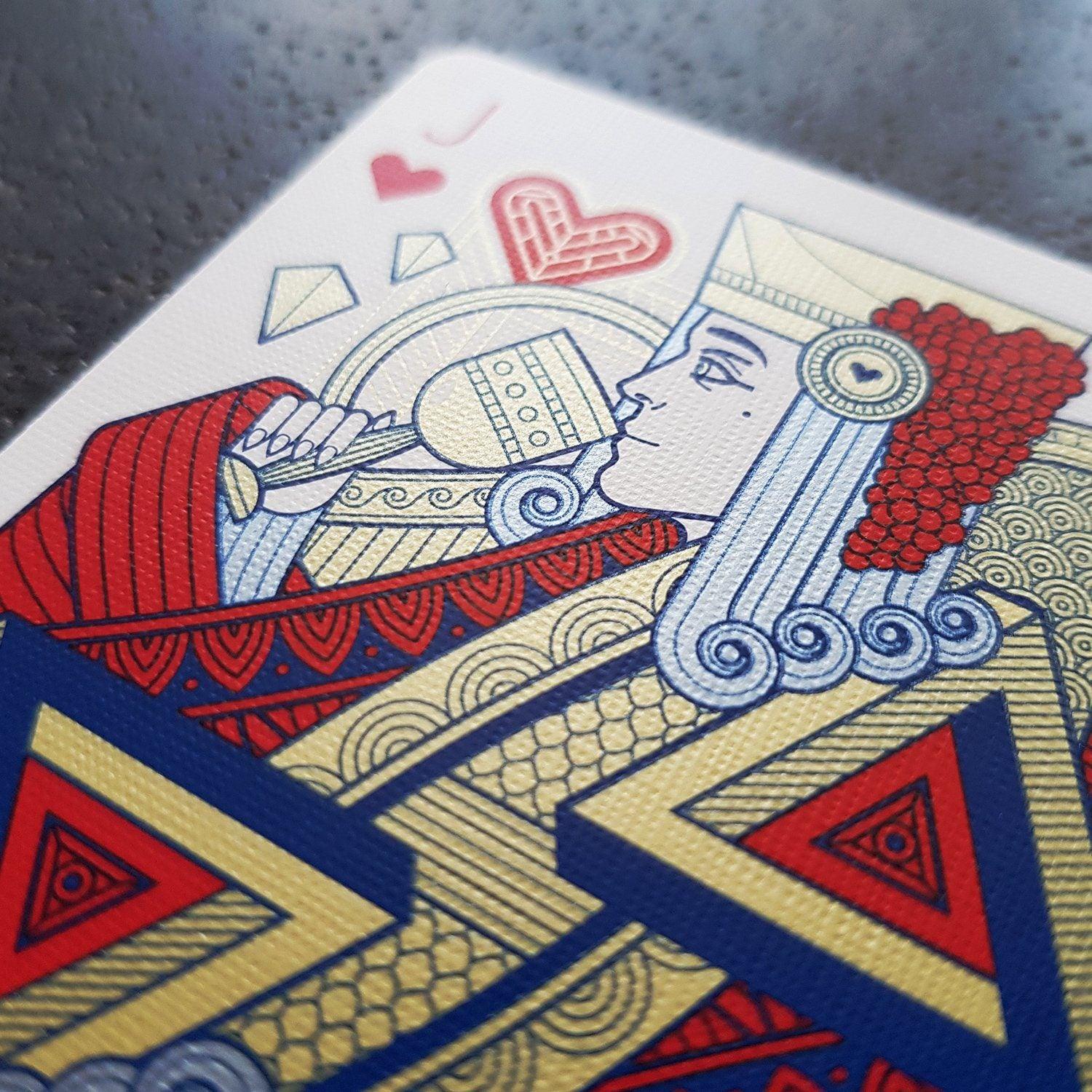Premium Pantheon Azure Playing Cards - Elegant Blue Deck for Poker, Magic Tricks & Cardistry | Perfect for Game Nights, Professional Performances & Collectors