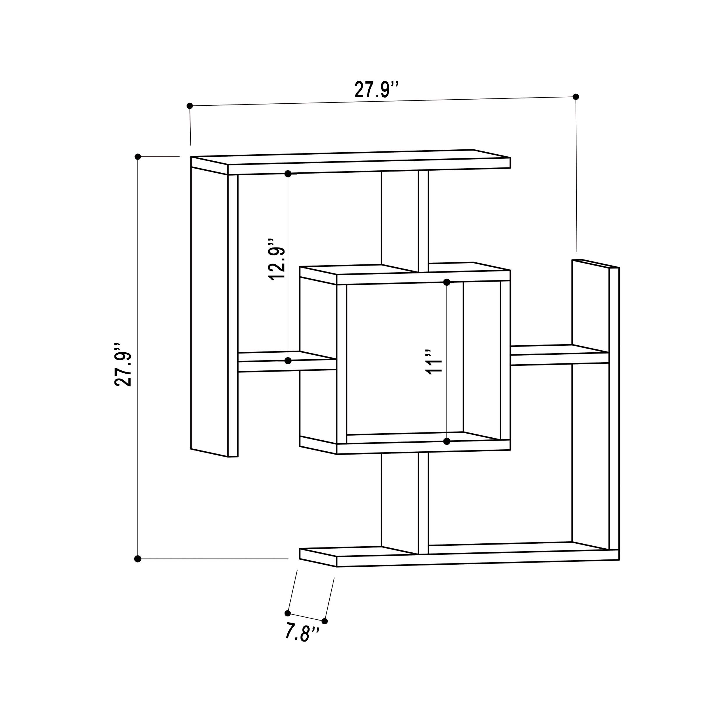 Modern Mocha Wall Shelf 27.95