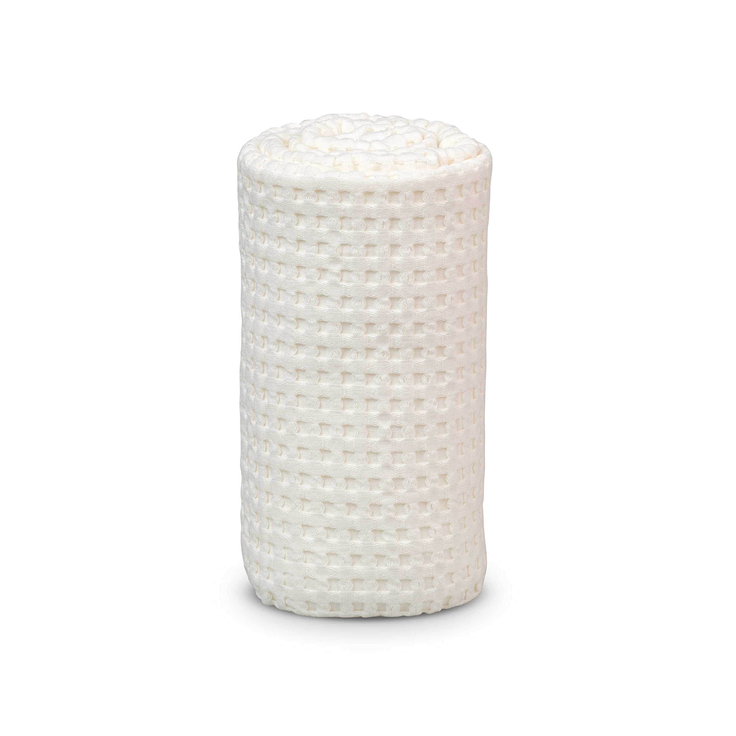 Lulujo Soft Cotton Baby Blanket - Waffle Weave Blanket for Newborns & Infants - Breathable & Cozy Vanilla Blanket - Perfect for Nursery, Swaddling & Stroller Use