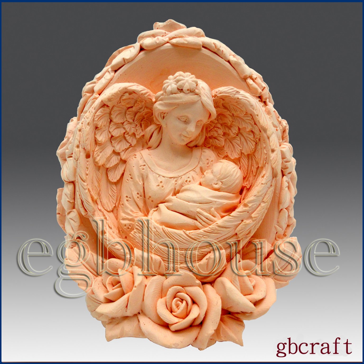 Mother Angel's Loving Wings - 3D Silicone Mold for Soap, Candle, Polymer Clay & Cold Porcelain Crafts | Perfect for DIY Home Decor, Wedding Favors, and Gift Making