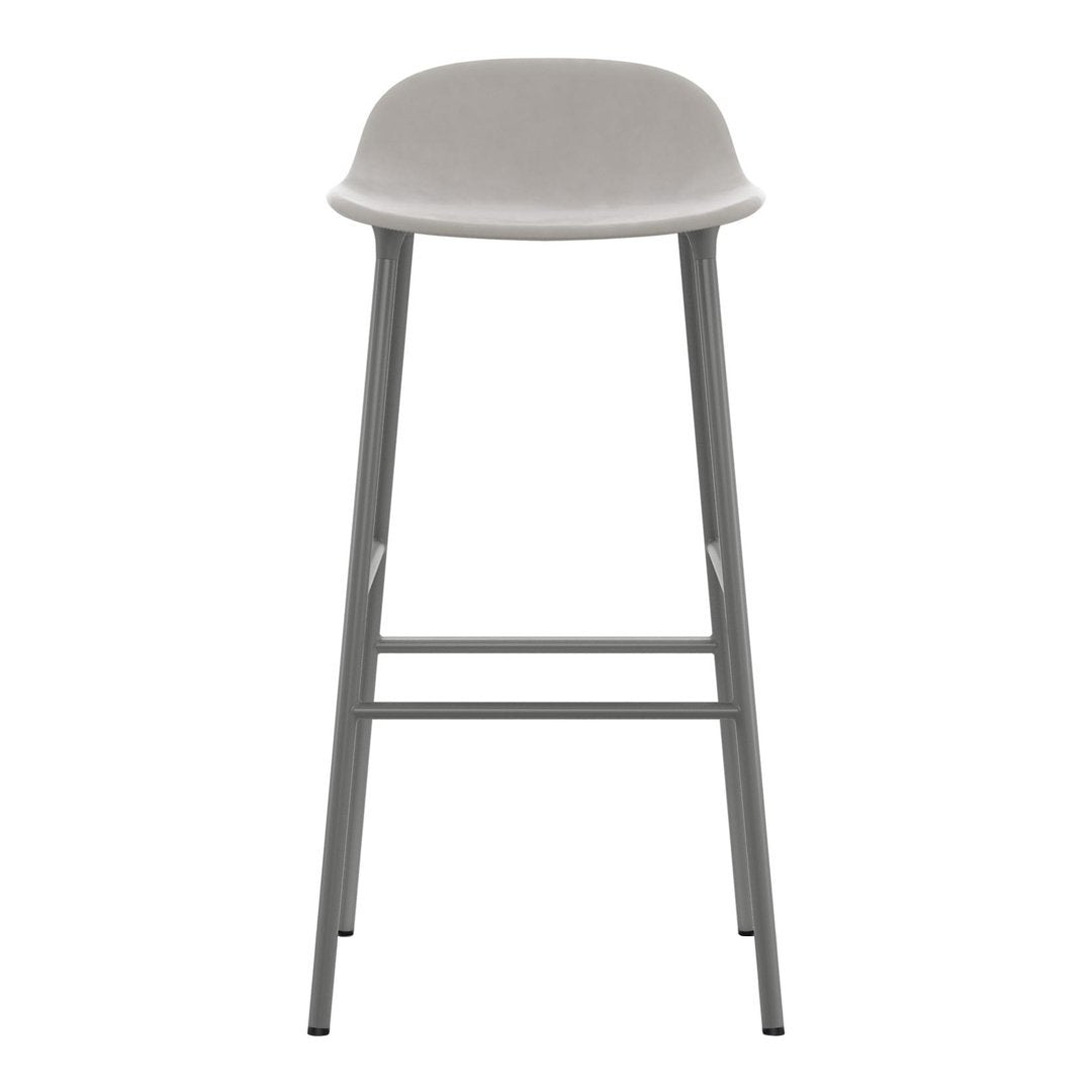 Modern Form Bar Stool with Sturdy Metal Legs & Comfortable Upholstered Seat - Perfect for Kitchen Islands, Home Bars & Commercial Use