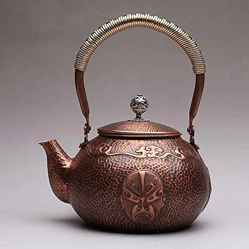 Handmade Pure Copper Tea Kettle 1.2L - Thickened Copper Teapot for Healthy Tea Brewing | Stovetop & Induction Safe | Perfect for Home, Office & Tea Ceremonies