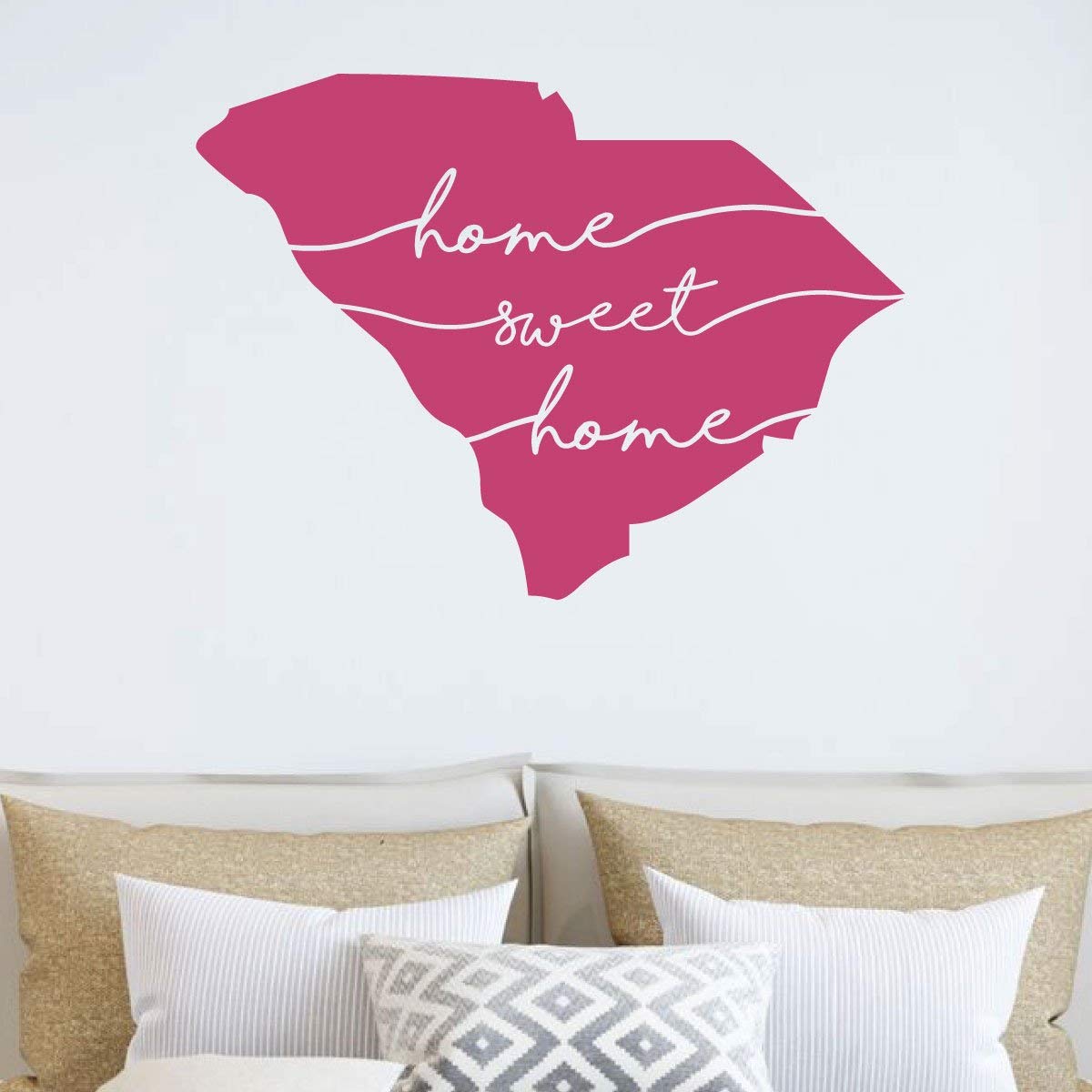 South Carolina Vinyl Wall Decal - Home Sweet Home Lettering with State Silhouette | Removable Home Decor for Living Room, Bedroom, Kitchen | Perfect for Southern Style Housewarming Gifts & Farmhouse Decor