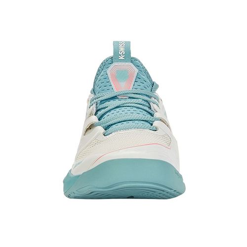 K Swiss SpeedTrac Women's Tennis Shoes - White & Blue Athletic Shoes for Women - Lightweight Comfortable Court Sneakers for Tennis, Running & Gym Workouts