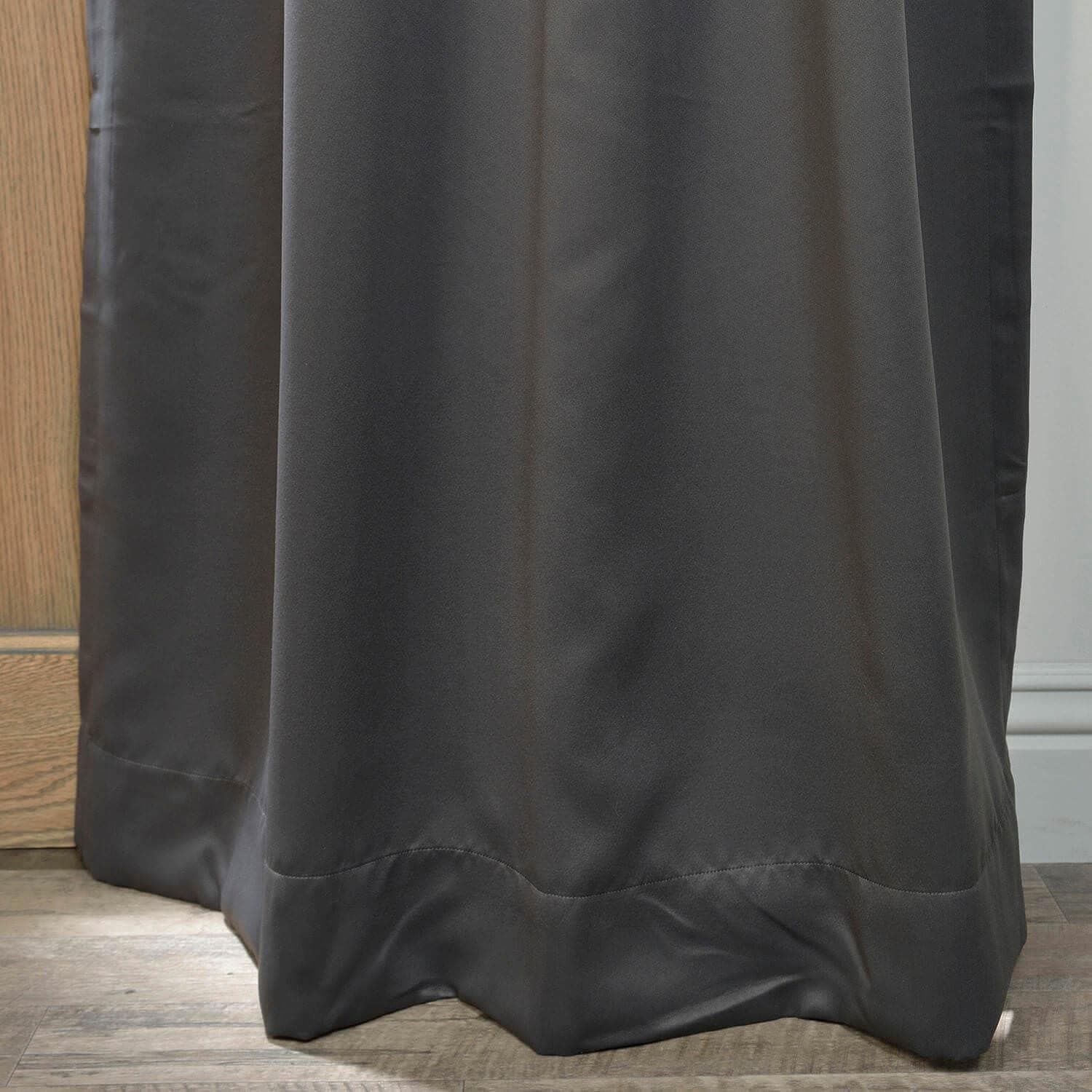 Anthracite Grey Blackout Curtains with Grommets - Thermal Insulated & Noise Reducing for Bedroom, Living Room, and Home Theater