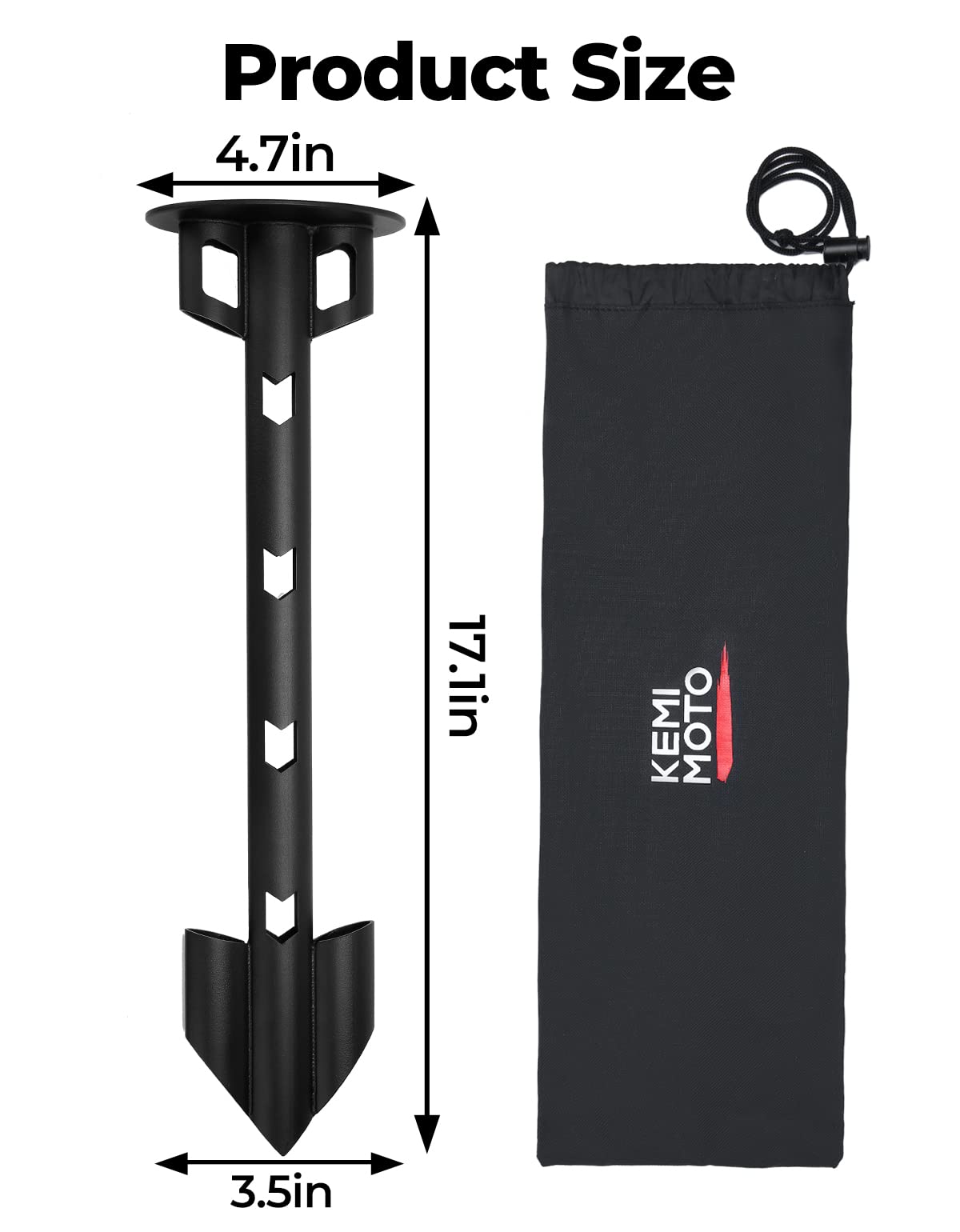 KEMIMOTO Boat Anchor Kit - Kayak, Jet Ski & PWC Anchor for Shallow Water with Sand Anchor - Perfect for Small Boats, Pontoons & Canoes | Marine Safety Equipment for Fishing & Water Sports