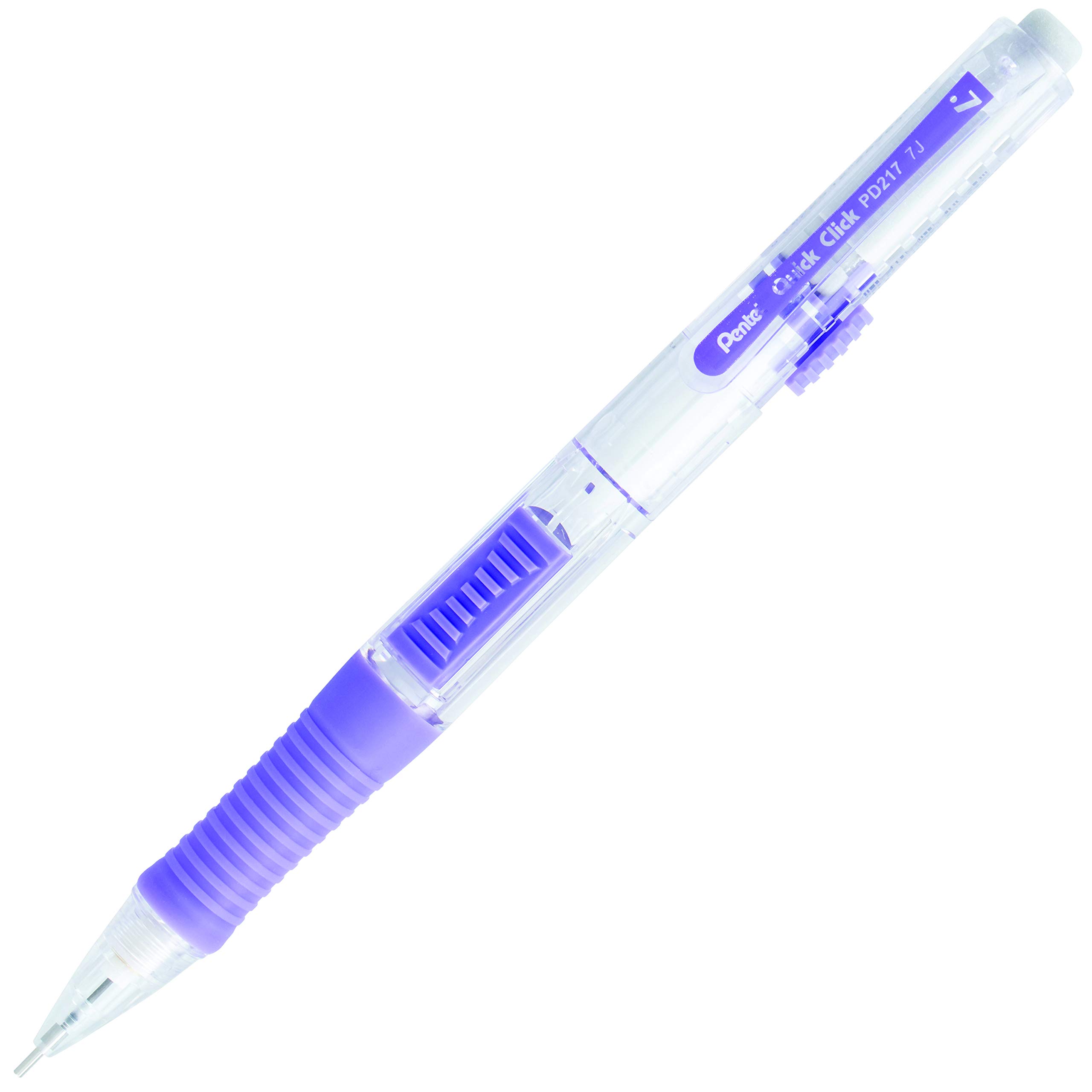 Pentel QUICK CLICK 0.7mm Mechanical Pencils - 12 Pack Violet Barrel Retractable Writing Tools (PD217V) for School, Office & Sketching