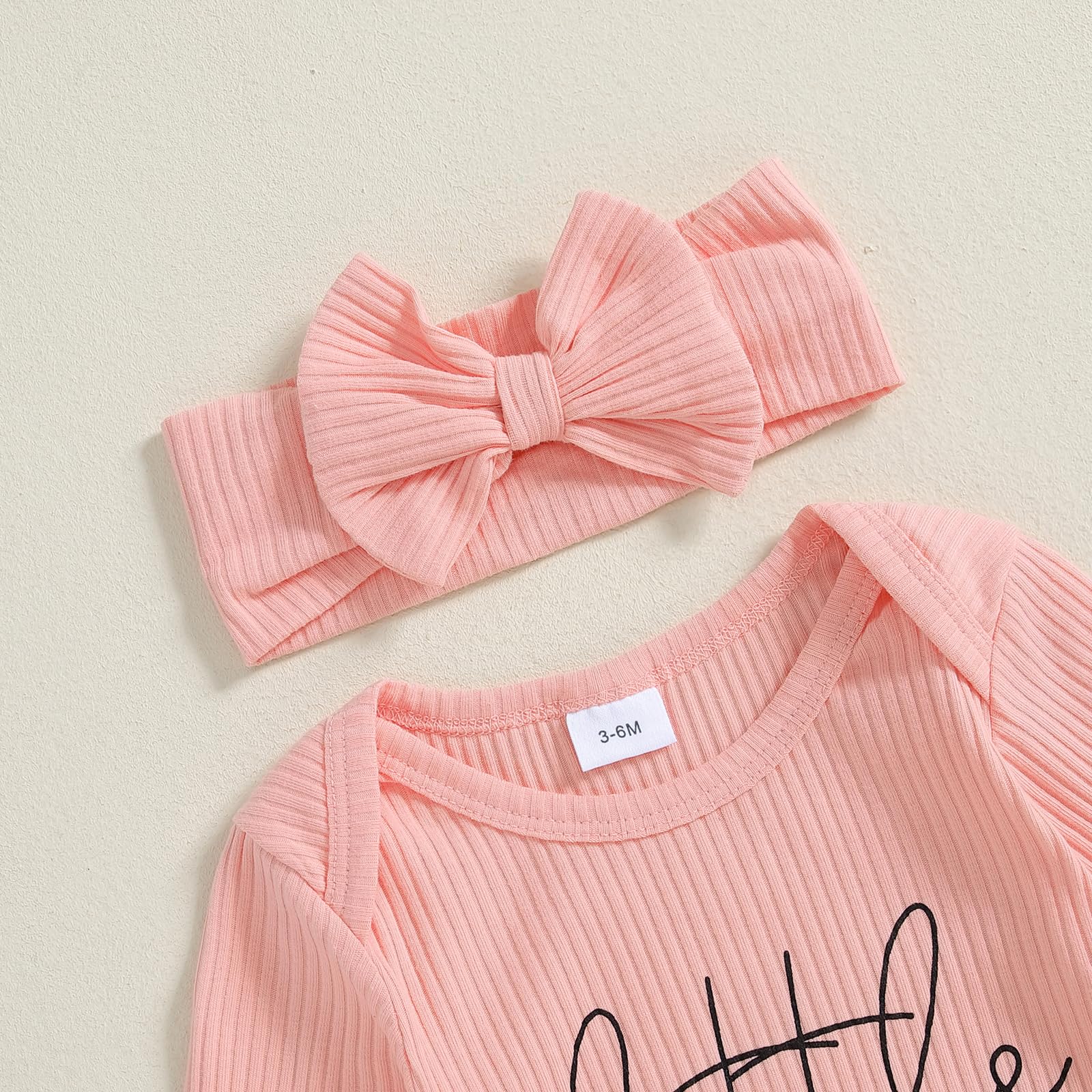 Newborn Baby Girl Clothes - Hello World Outfit Long Sleeve Romper Jumpsuit for Preemie & Little Sister | Perfect for Photography, Coming Home & Special Occasions