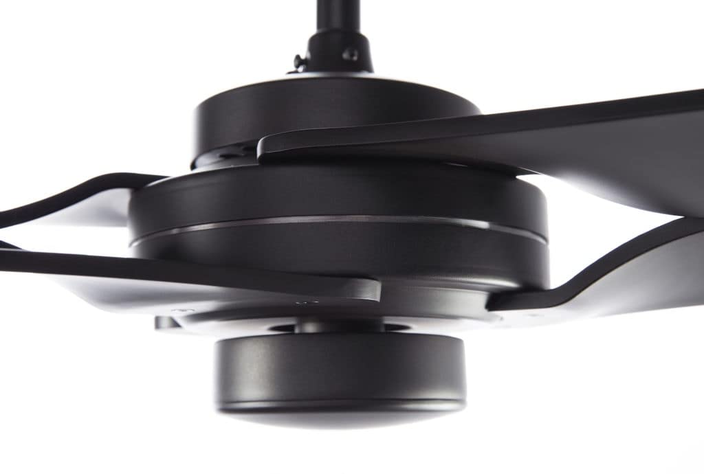 Torsion 52-Inch Dark Bronze Ceiling Fan with Black Blades & Remote Control - Perfect for Living Rooms, Bedrooms, and Outdoor Spaces