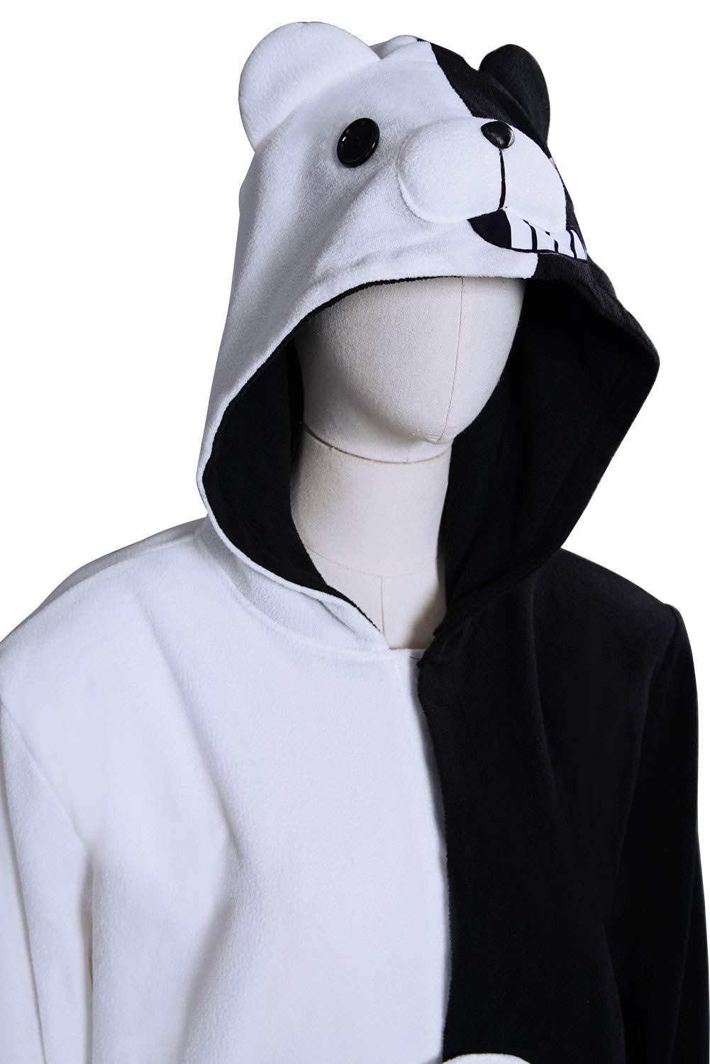Unisex Adult Monokuma Bear Onesie Pajamas - Anime Cosplay Costume & Jumpsuit for Halloween, Sleepwear & Party Outfits