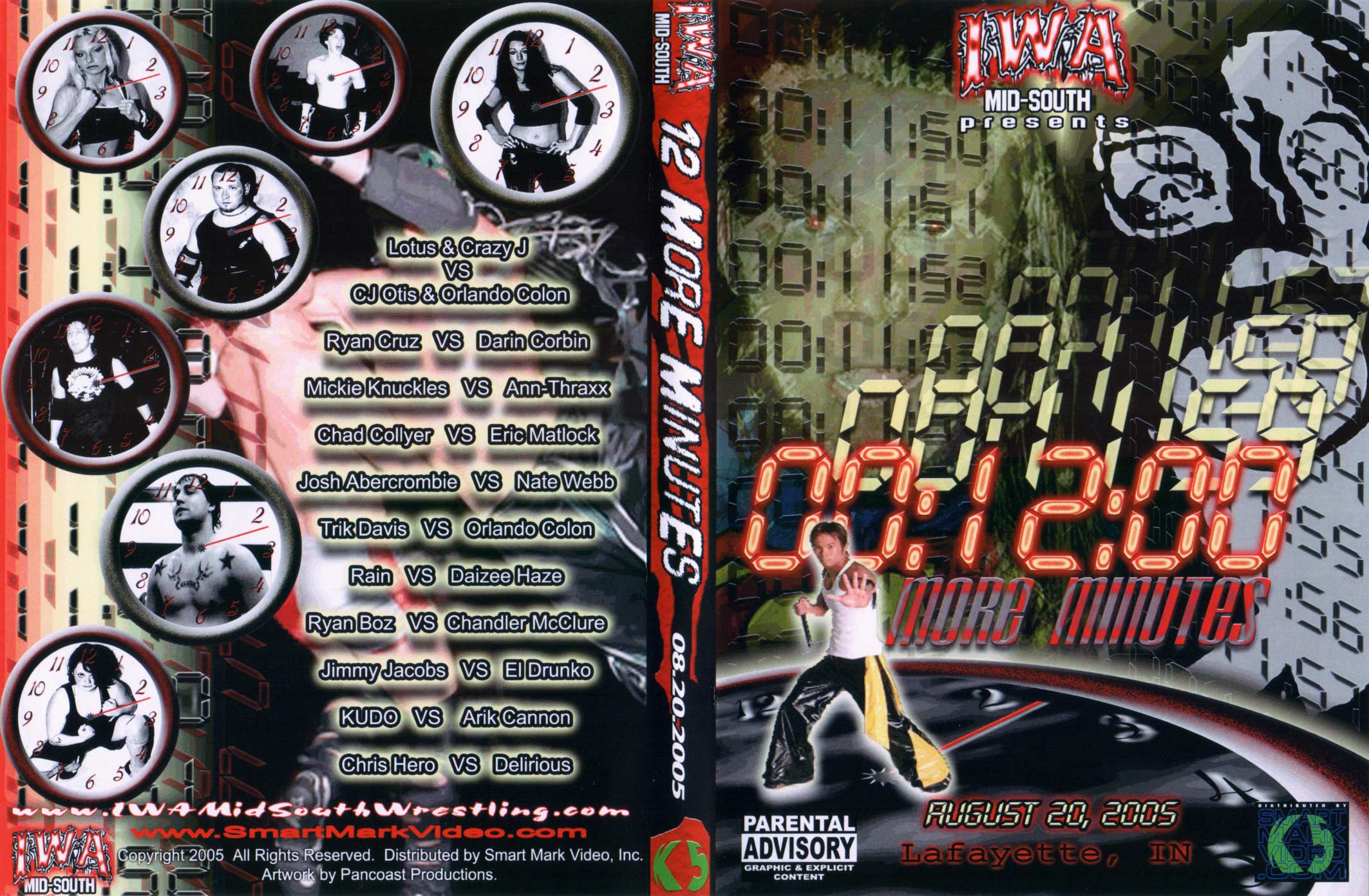 Best Indy IWA Mid South Wrestling DVD - 12 More Minutes of Action - Perfect for Wrestling Fans & Collectors