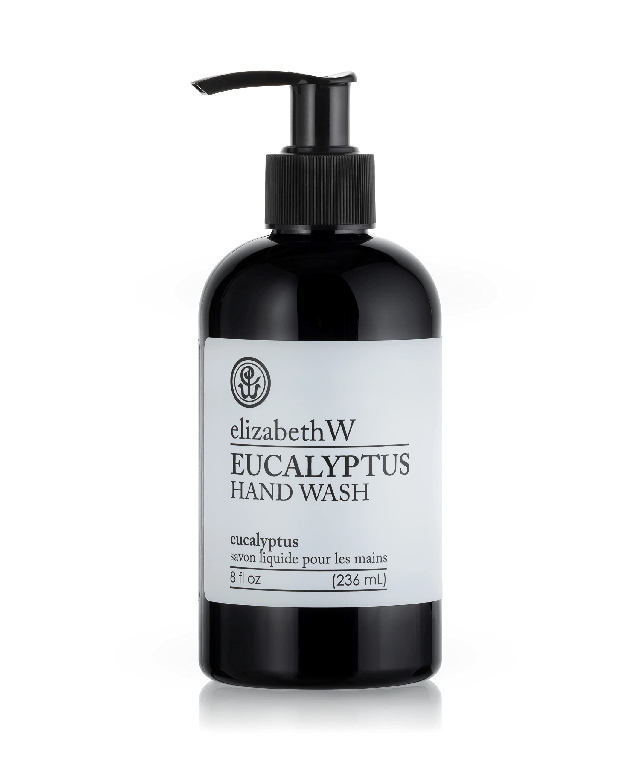 Elizabeth W Eucalyptus Hand Wash - 8 oz | Natural Antibacterial Hand Soap for Home & Kitchen | Refreshing Scent for Bathroom, Office & Travel Use