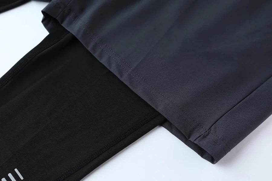 Men's 2-in-1 Running Pants with Pockets - Double Layer Gym Training Sweatpants for Jogging & Workouts | Moisture-Wicking Athletic Trousers for Men