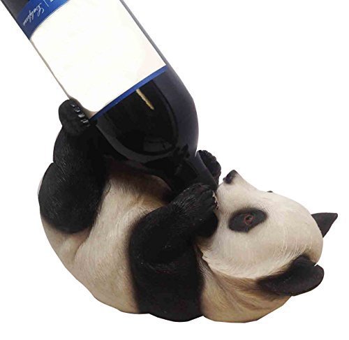 China Panda Wine Holder - Cute Kitchen Decor Sculpture Statue for Wine Bottles | Perfect for Home Bar, Dining Room & Gift Giving