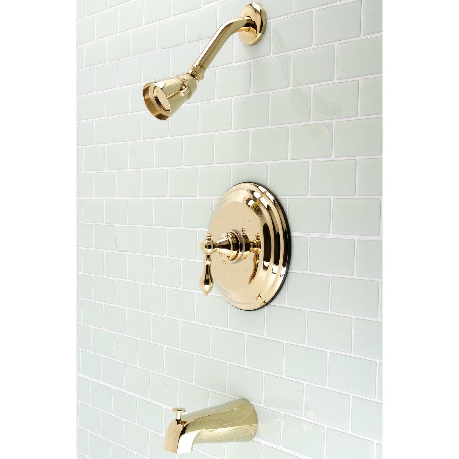 American Classic KB3632ACL Single Handle Pressure Balanced Tub and Shower Faucet in Polished Brass - Perfect for Bathroom Renovation and Modern Home Decor