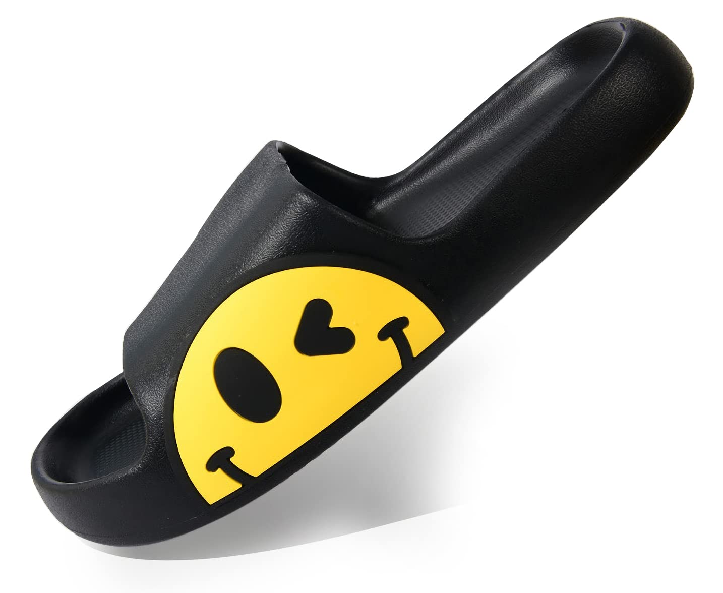 Smiley Face Slippers for Women & Men - Anti-Slip EVA Sandals for Beach, Shower & Indoor Use - Comfortable Pillow Slides for Adults & Kids