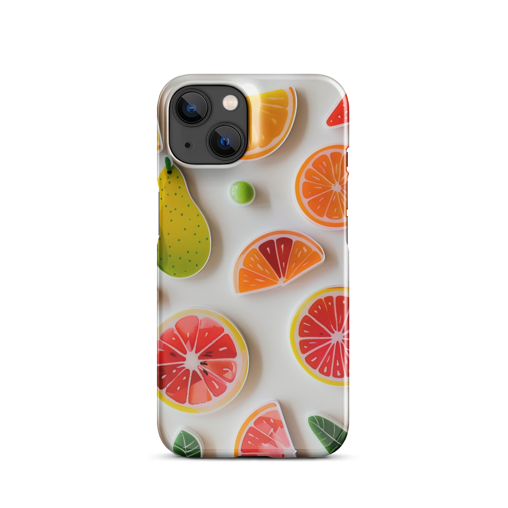 Premium Laser-Cut Fruit Pattern Snap Case for iPhone 14/13/12/11 Pro Max - Stylish Protective Cover for Everyday Use, Travel & Gifting