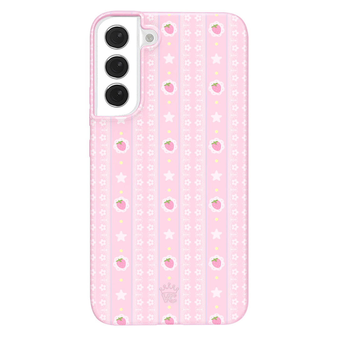 Strawberry Macaron Samsung Phone Case - Cute & Durable Protective Cover for Samsung Galaxy - Perfect for Everyday Use, Travel & Gifting
