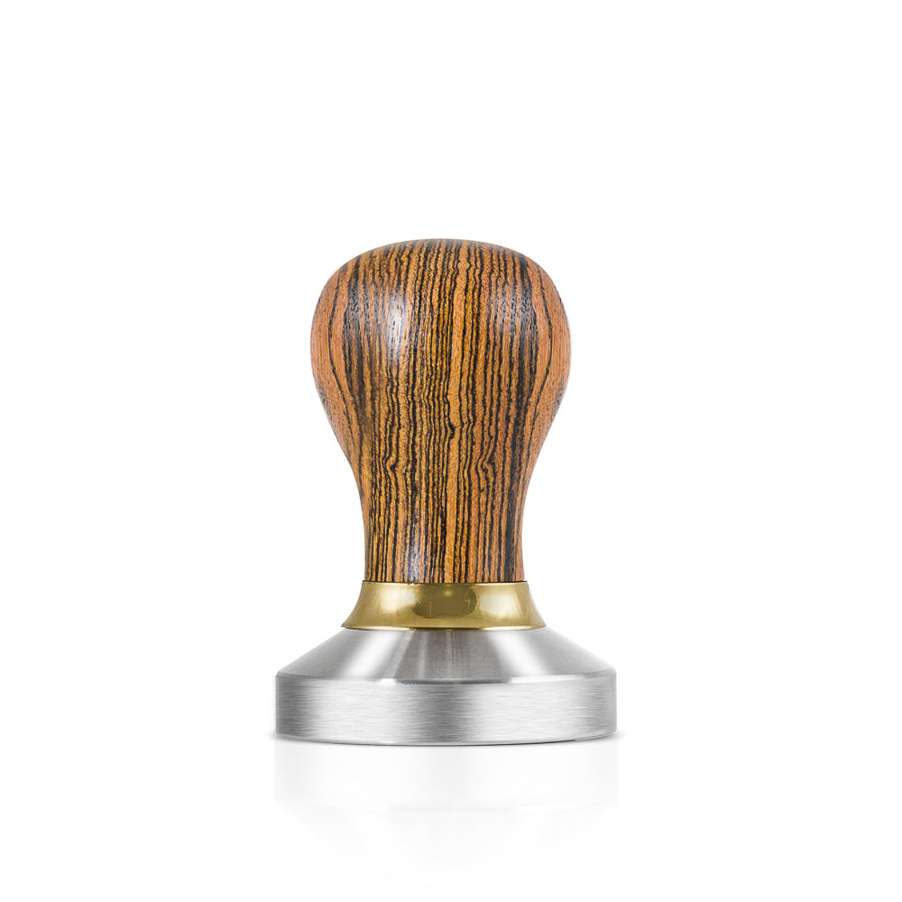 Premium Bocote Wood Espresso Tamper - Professional Barista Coffee Tamping Tool for Home & Cafe Use - Perfect for Espresso Machine Accessories & Coffee Lovers Gifts