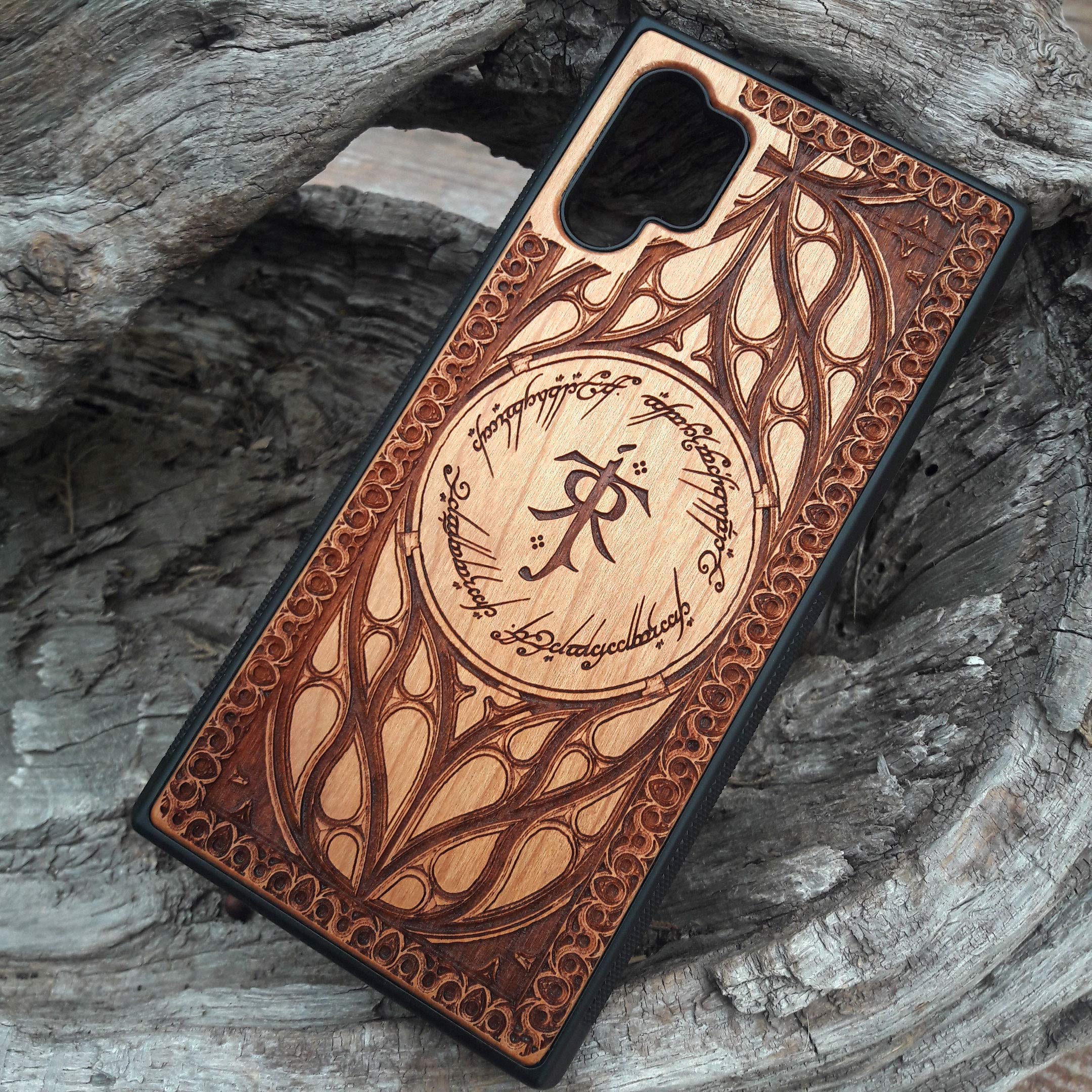 Premium Laser Engraved Wood Phone Case for iPhone 16/15/14/13/12/11 Pro Max/Mini & Galaxy S25/S24/S23/S22/S21/S20 Ultra Plus - Eco-Friendly Slim Durable Wooden Cover - Perfect for Outdoor, Travel & Everyday Protection