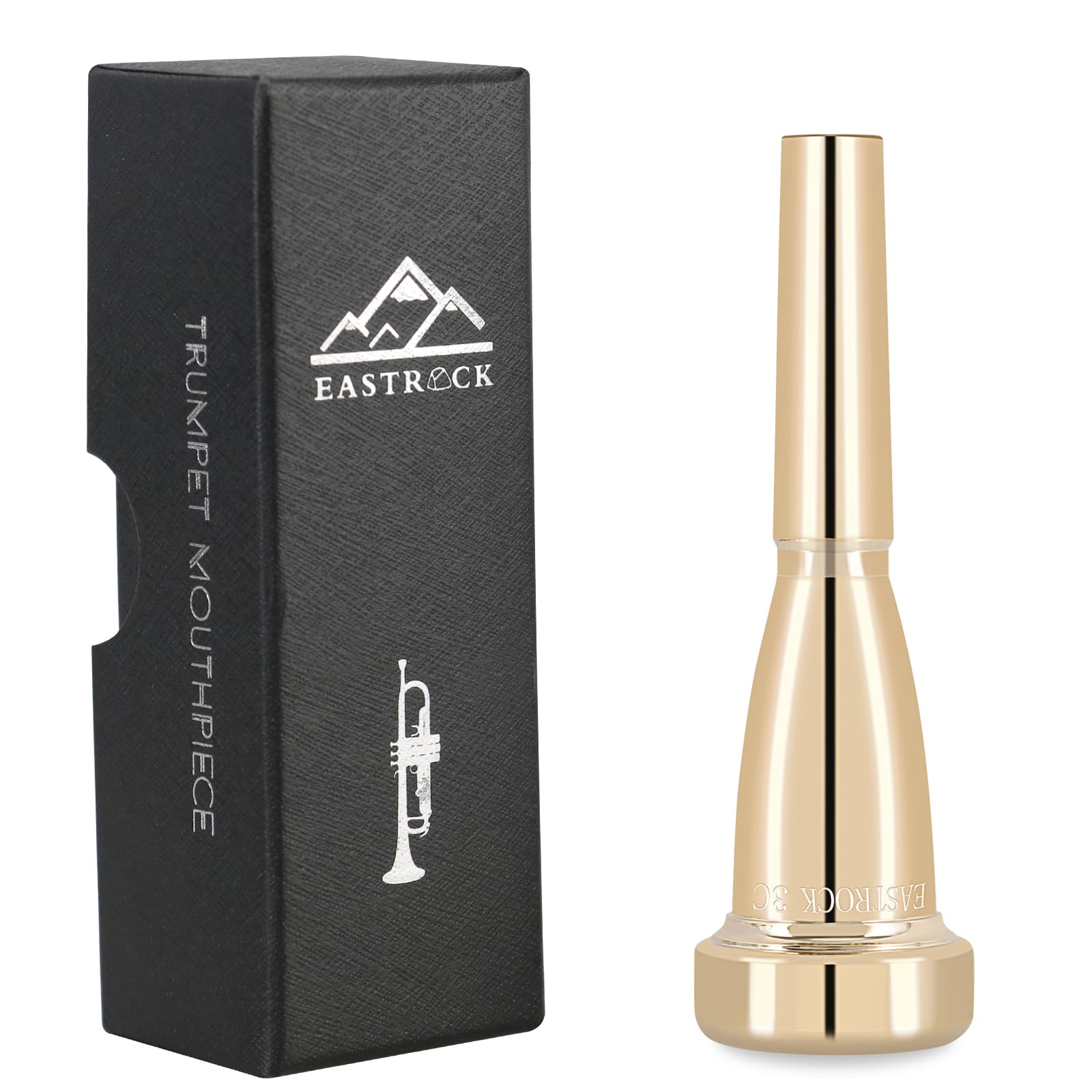 EASTROCK 3C Gold Trumpet Mouthpiece - for Brass Instruments & Performances