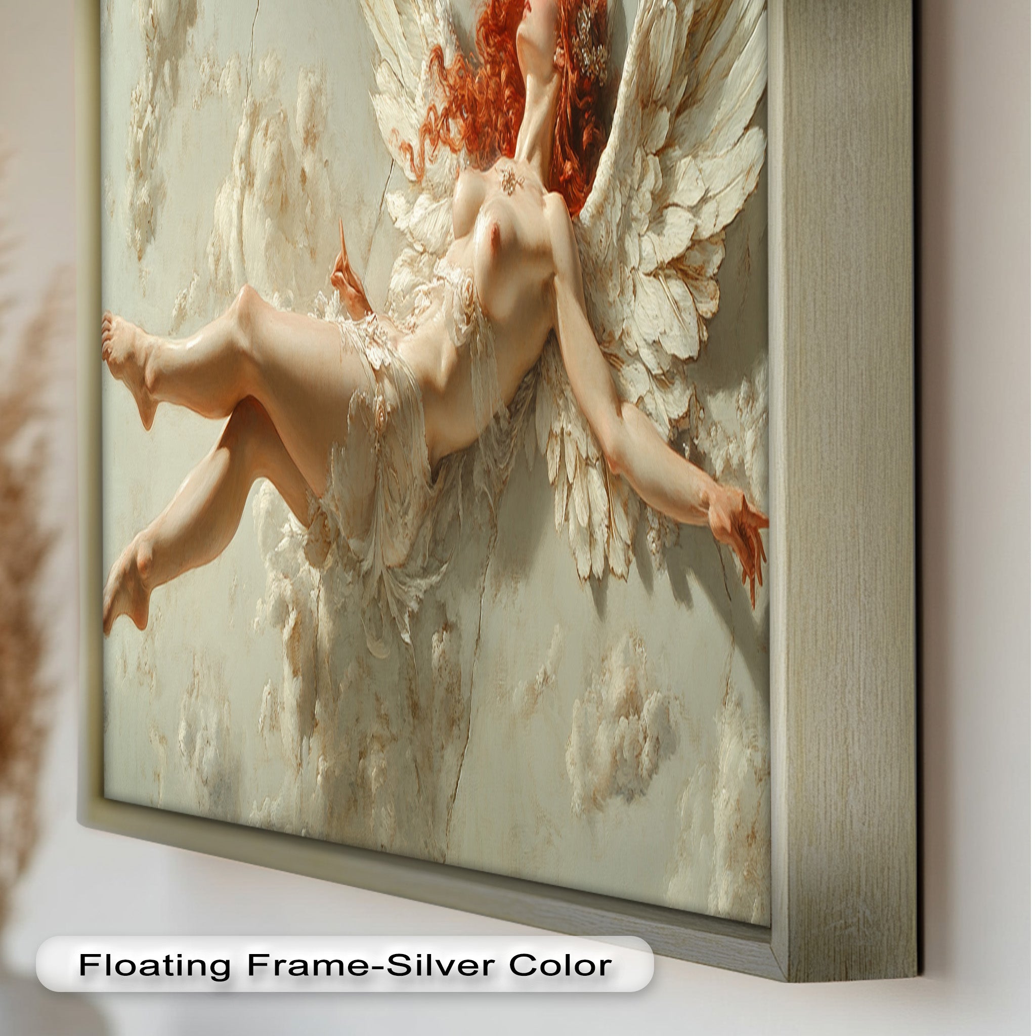 Ascension of the Flame - Mythological Angel Oil Painting Wall Art for Home Decor, Living Room, Bedroom & Office