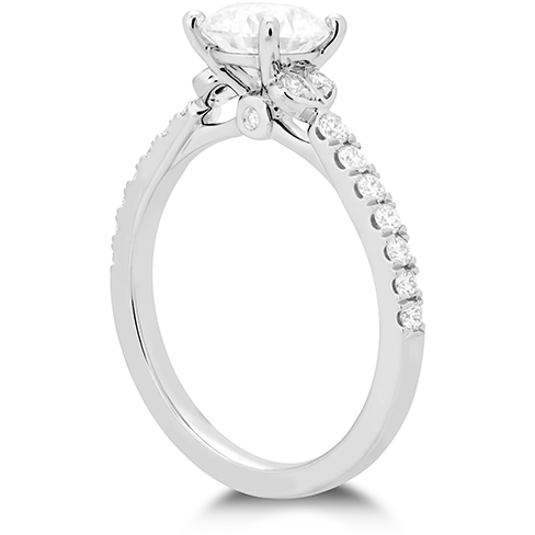 Hearts On Fire Cali Chic Double Petal Diamond Engagement Ring - 14K White Gold Wedding Band for Women, Perfect for Proposals & Anniversaries