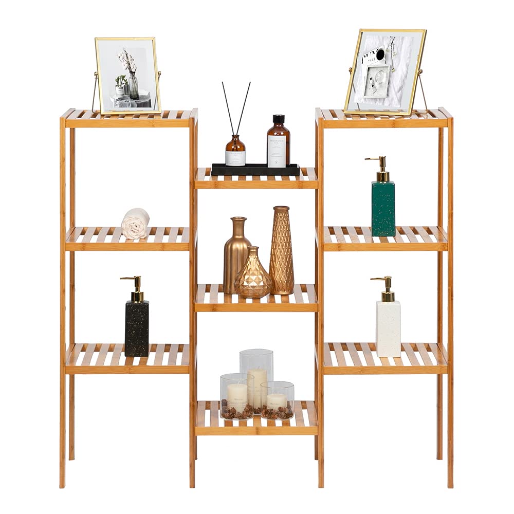 HomVent 9-Tier Adjustable Storage Shelf - Multifunctional Organizer for Books, Plants & Flowers | Perfect for Home, Office & Garden Organization