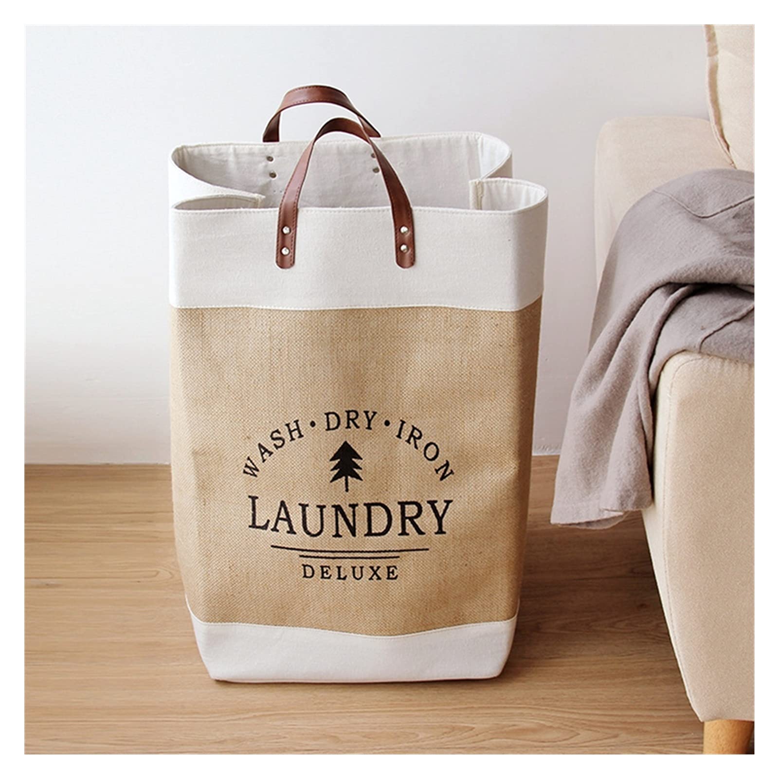 YINGHUA Waterproof Collapsible Laundry Basket - Foldable Clothes Hamper with Stylish Prints, Multi-Purpose Storage Bin for Dirty Clothes & Household Sundries - Perfect for Dorms, Apartments, Laundry Rooms & Travel