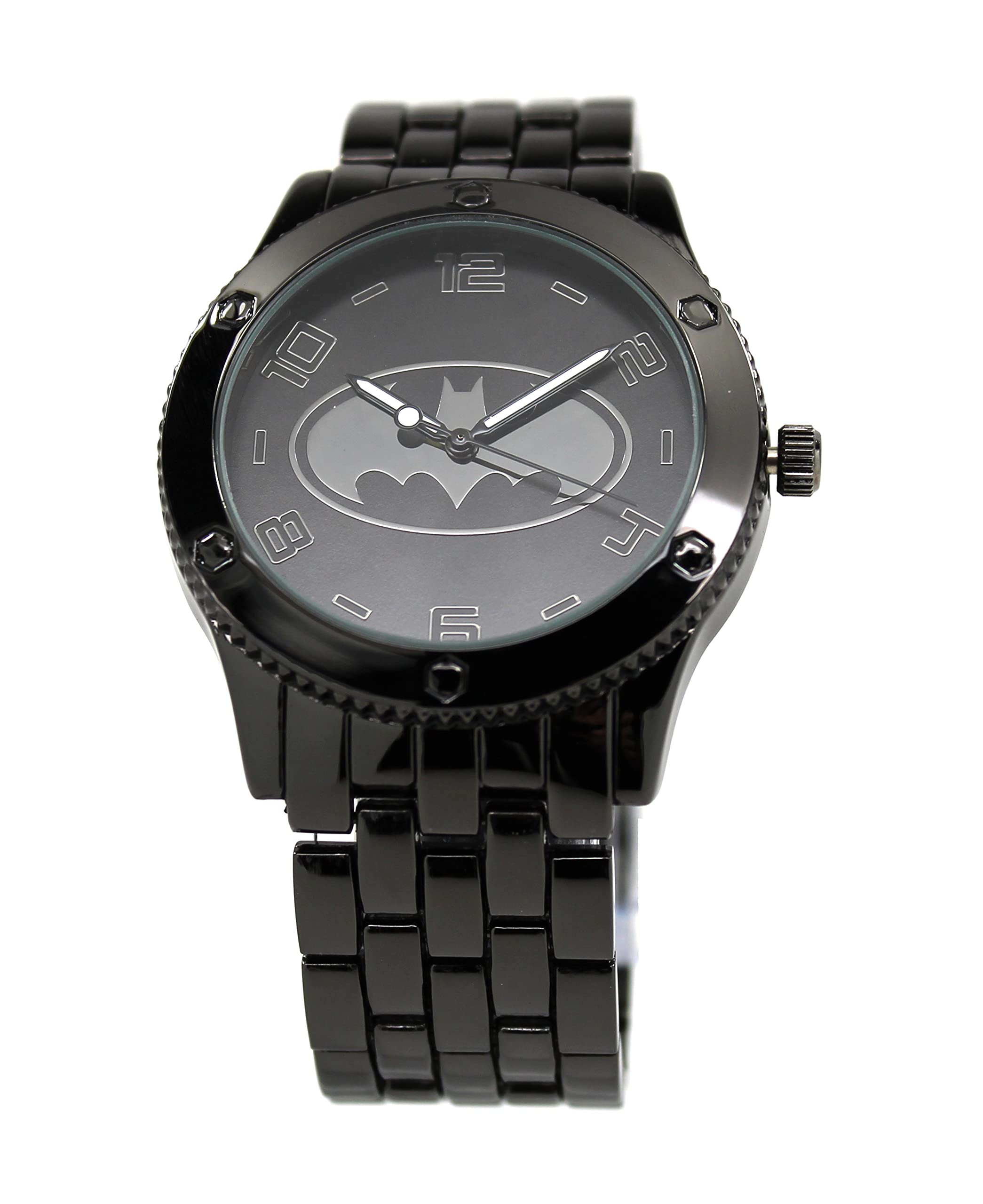 Batman Black Tonal Bracelet Watch (Bat8039) - Stylish Superhero Watch for Men, DC Comics Fans & Collectors - Perfect for Cosplay, Gifts & Everyday Wear