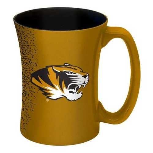 14 oz Missouri Tigers Themed Coffee Mug - Perfect for Fans, Office Use & Game Day Gifts - Insulated Mocha-Colored Ceramic Cup