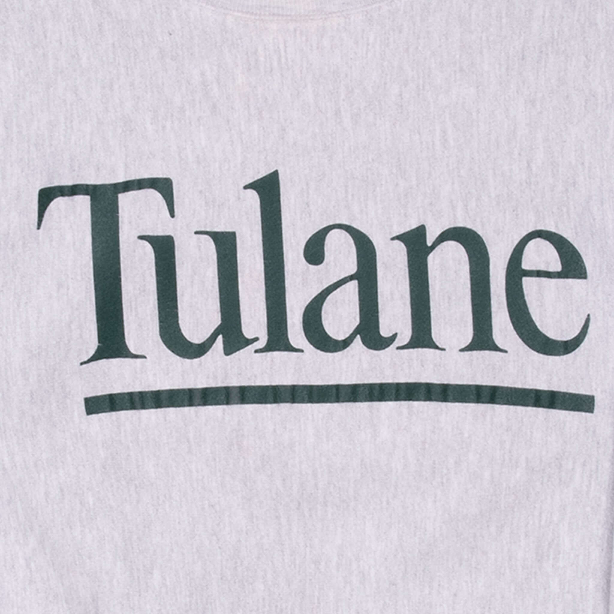 Vintage Champion Reverse Weave Tulane University Sweatshirt 1990s Medium - Retro College Hoodie for Casual Wear & Street Style Fashion