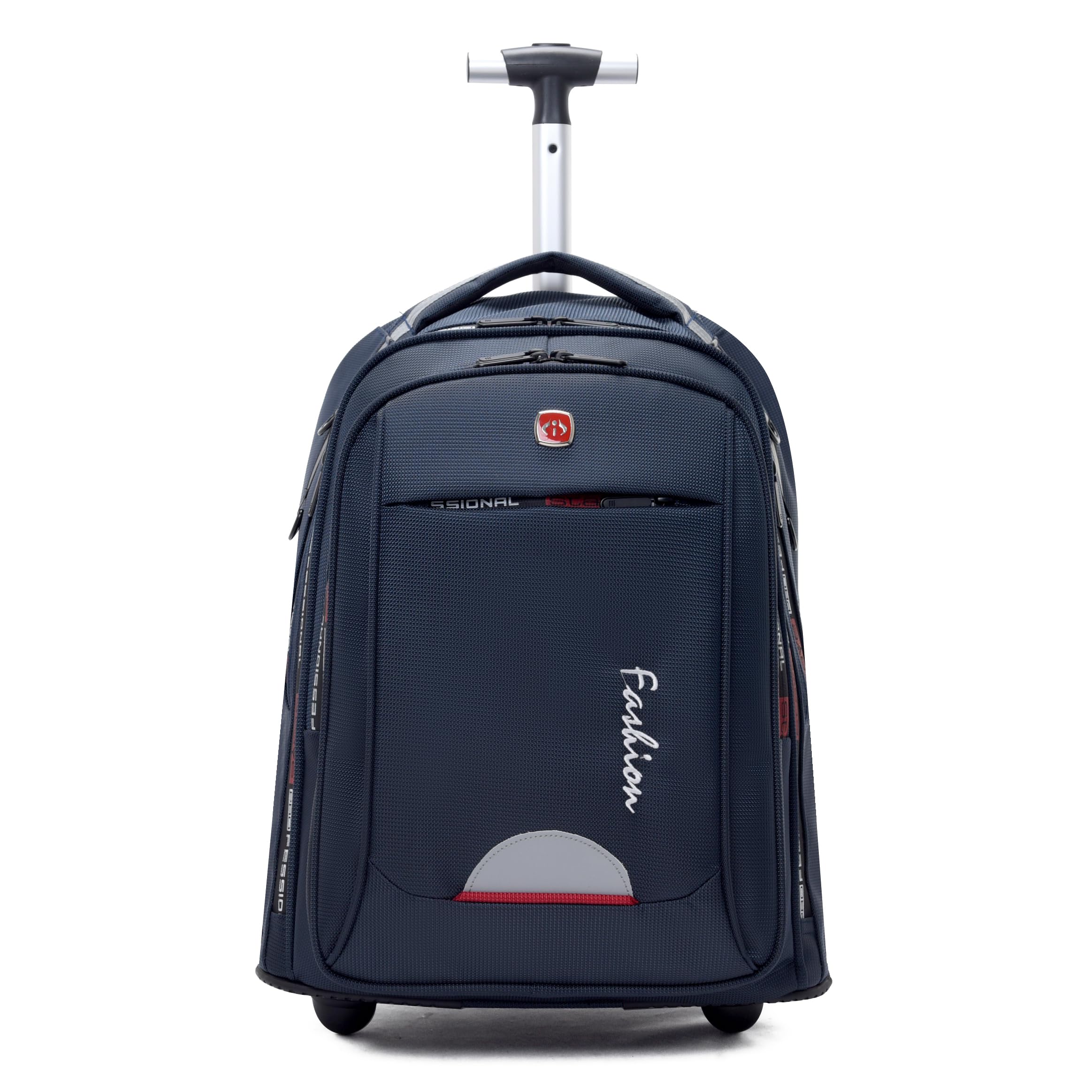 22 Inch Rolling Backpack for Adults - Waterproof Wheeled Backpack with Wheels for Business Professionals, College Students & Travel Commuters - Perfect for Air Travel, Campus Life & Daily Commute (Blue)