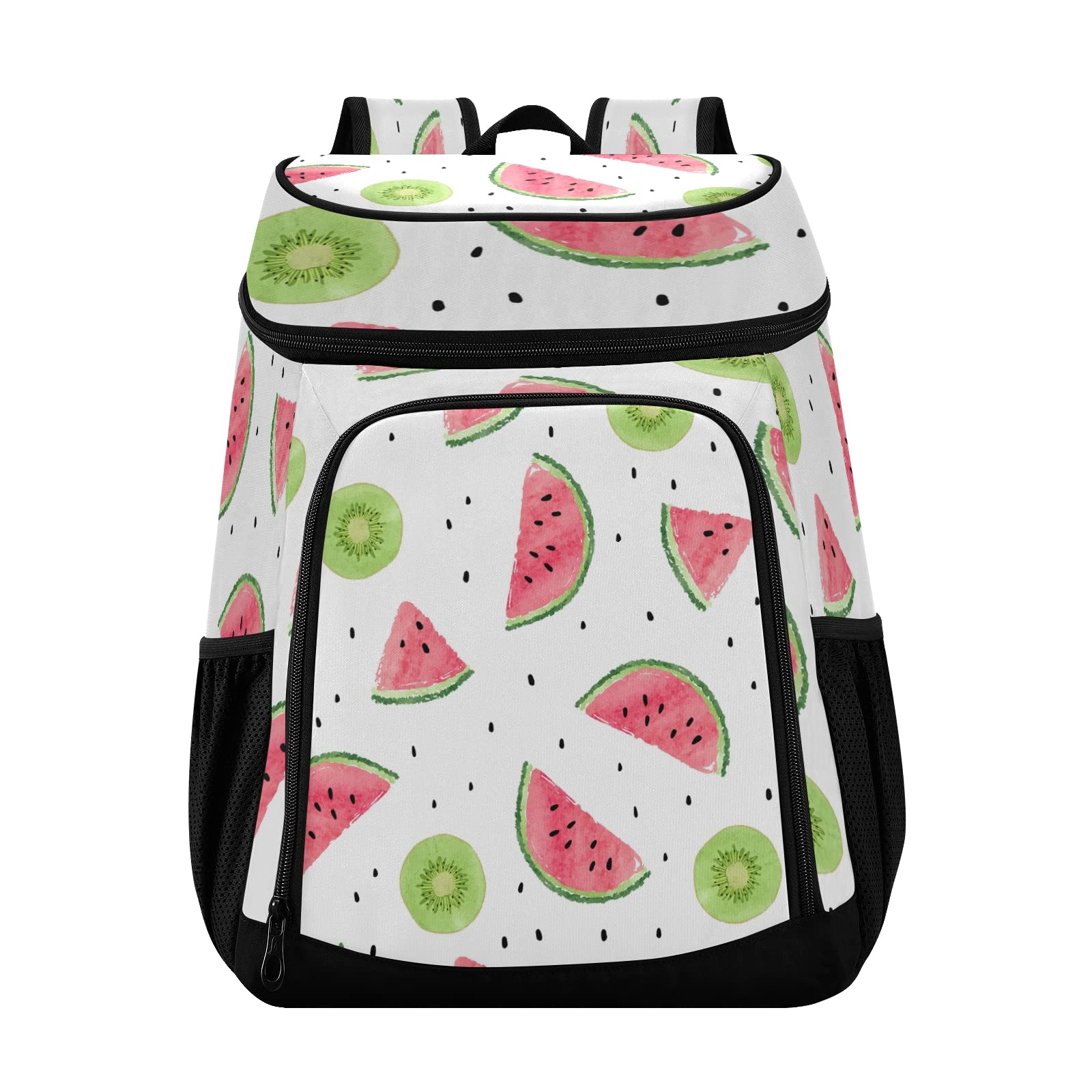 Xigua Watermelon Slices Insulated Cooler Backpack - 30 Can Capacity, Leakproof & Lightweight Lunch Bag for Men & Women | Perfect for Beach Trips, Picnics, Camping & Outdoor Adventures