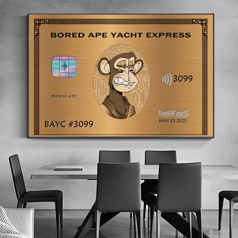 Bored Ape Yacht Club NFT Wall Art - Premium Canvas Prints & Digital Downloads - Perfect for Home Decor, Office & Crypto Enthusiast Gifts