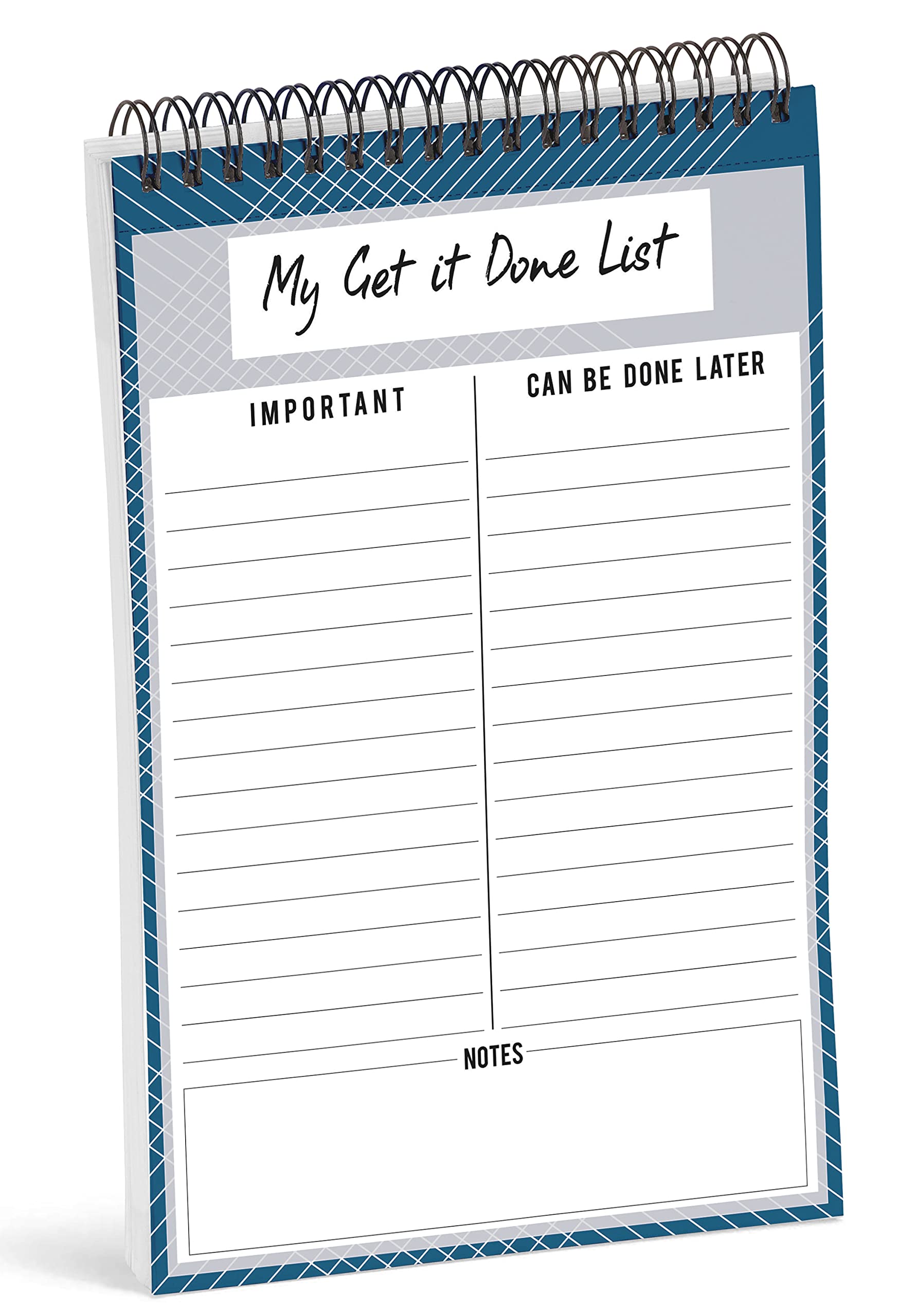 6” X 9” Spiral Notepad - To Do List Planner & Motivational Organizer with 50 Tear-Off Sheets for Daily Checklists, Goal Tracking & Productivity - Perfect for Office, School & Home Organization