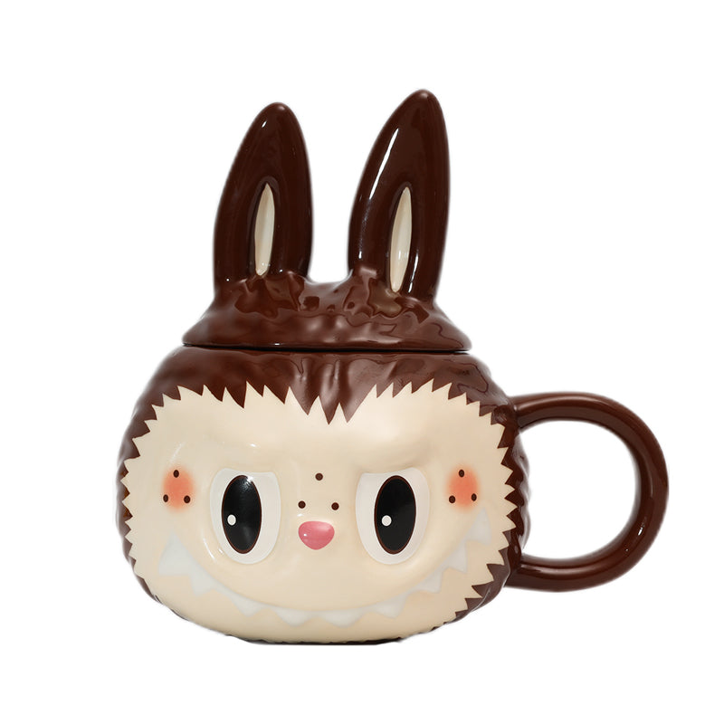 POP MART The Monsters LABUBU Insulated Travel Mug with Lid - Cute Cartoon Character Coffee Cup for Office, Home & Gift Giving