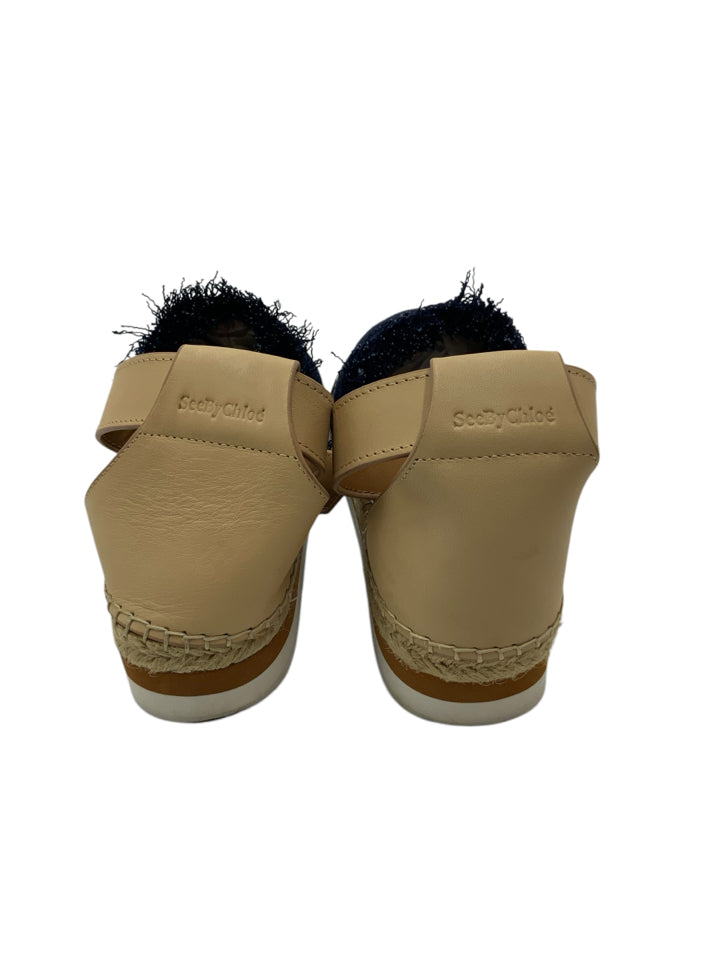 See By Chloe Glyn Flat Espadrille Sandals for Women | Size 39 (US 8.5) | Comfortable Summer Casual Shoes for Beach, Vacation & Everyday Wear