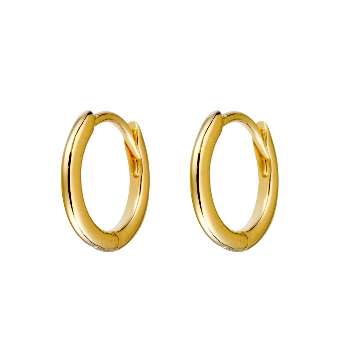 18K Gold Small Round Huggie Earrings for Women - Minimalist Hoop Earrings for Everyday Wear, Gift for Her, Wedding, Party & Special Occasions