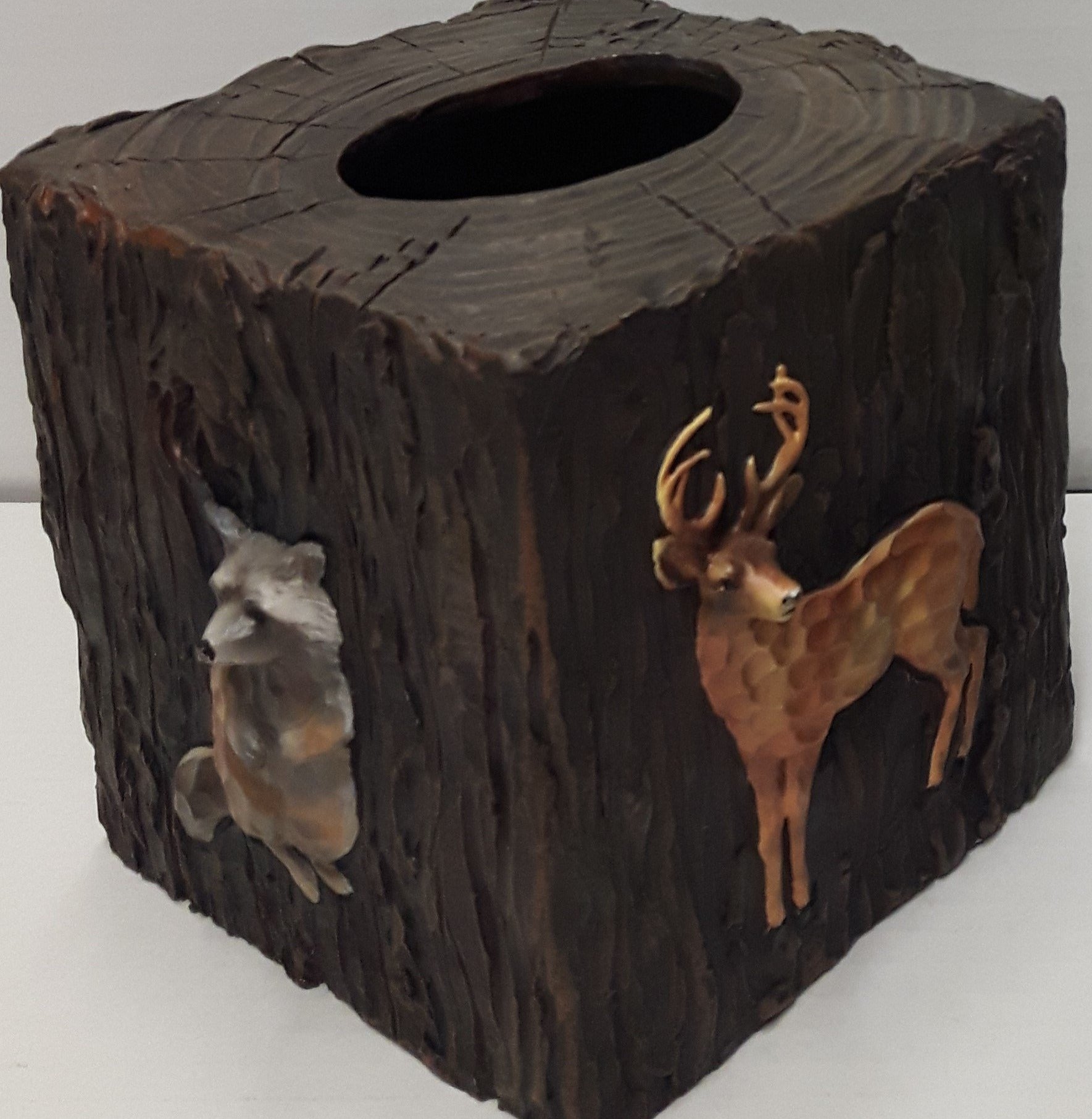 Woodland Animals Tissue Box Cover - Handmade Rustic Home Decor for Living Room, Bedroom, or Bathroom - Perfect Gift for Nature Lovers (Only 1 Left in Stock)